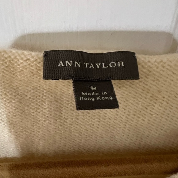 Ann Taylor 100% cashmere tank, cream color small - Picture 4 of 6